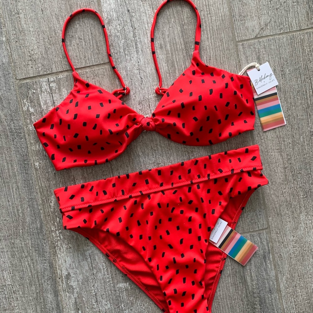 Billabong Sincerely Jules Red  Bikini Bottoms
